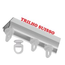 Cortina Tóquio para Trilho Suisso Max Tecido Oxford 4,00m x 2,80m Janela Quarto Sala - Palha