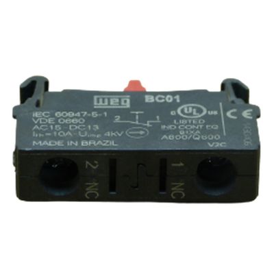 Bloco Auxiliar Weg Bc01-Csw Nf Simples para Botão Emergência