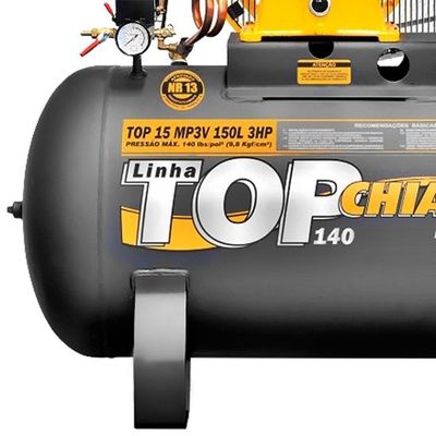 Compressor Chiaperini Top 15 Mp3v 150 Lts 140 Lbs 3 Cv Trif.