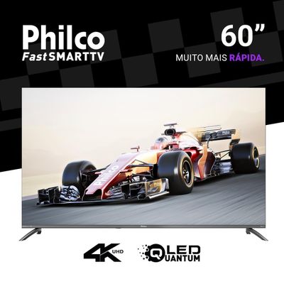 Smart TV 60" Philco QLED Roku Dolby Audio P60CRA Bivolt