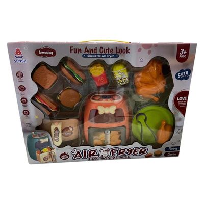 Conjunto Air Fryer Infantil com Luzes e Acessórios