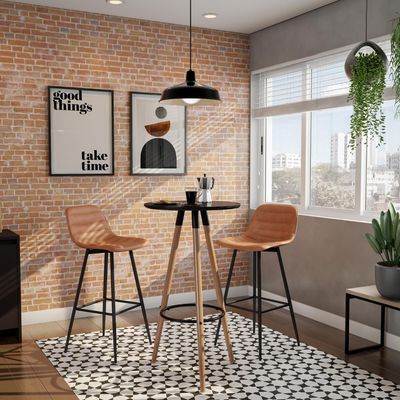 Banqueta Fixa Albany Marrom