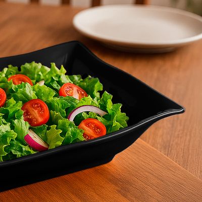 Saladeira Moove Retangular 5L Preta em Polipropileno