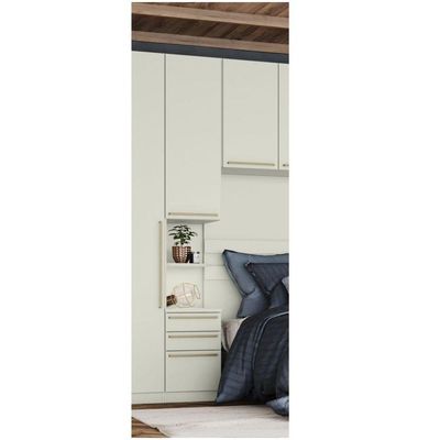 Criado Mudo Modulado 02 Portas 03 Gavetas Predileto Henn Areia Hp