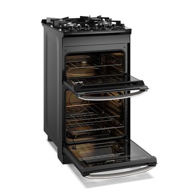 Fogão 4 bocas Electrolux Preto Experience Mesa vidro, 2 Fornos e Tripla Chama (FE4DP) 220V