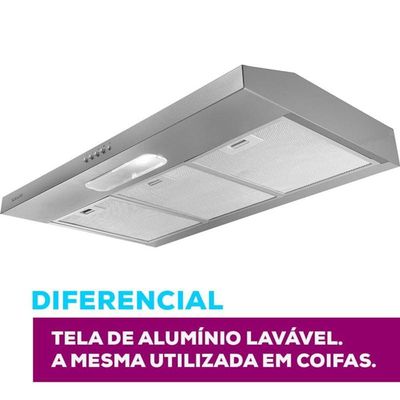 Depurador E Exaustor De Ar Slim 80 Cm Prata Suggar 220V