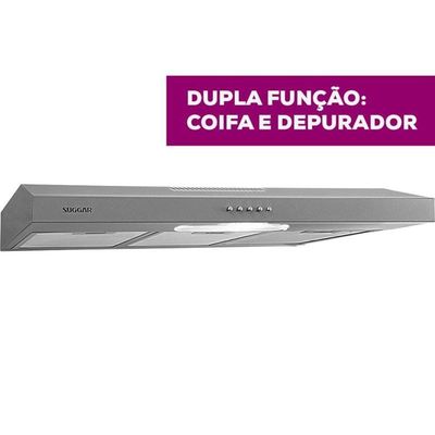 Depurador E Exaustor De Ar Slim 80 Cm Prata Suggar 220V