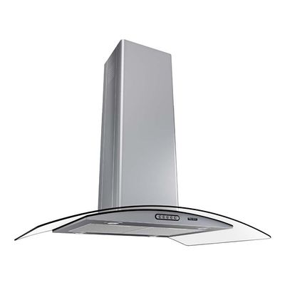Coifa Terim Ilha Vidro Curvo Inox 75cm Inox 220V