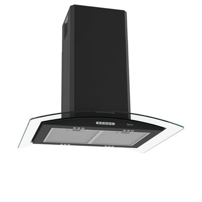 Coifa Terim Ilha Teto Vidro Curvo Black 75 cm Preto 220V