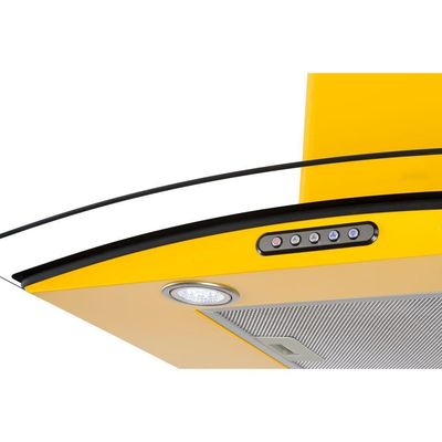 Coifa Terim Vidro Curvo Duto Slim Inox 70 cm Amarelo 220V