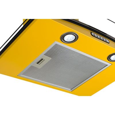 Coifa Terim Vidro Curvo Duto Slim Inox 70 cm Amarelo 220V