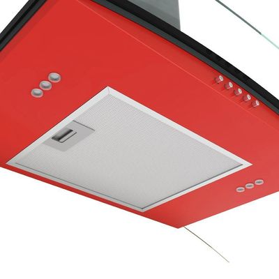 Coifa Terim de Parede Clean Vidro Curvo Vermelha Kroma 75cm Vermelho Kroma 110V