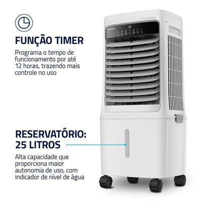 Climatizador Mondial Turbo 25 Litros150W CL-25L Branco Com Cinza 220V