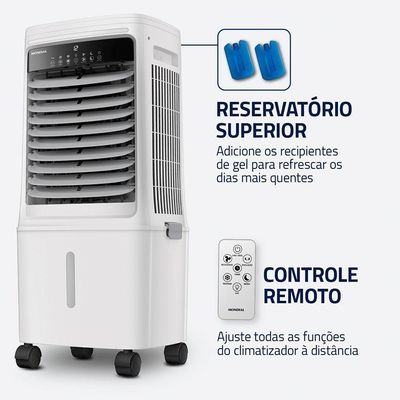 Climatizador Mondial Turbo 25 Litros150W CL-25L Branco Com Cinza 220V