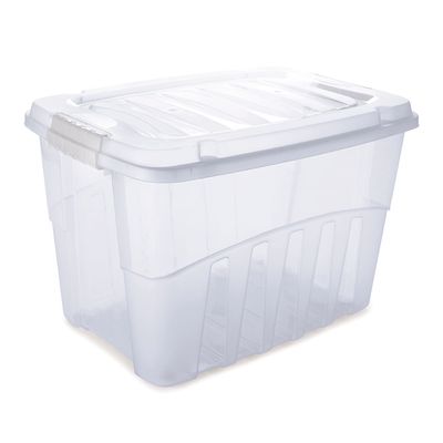 Caixa Organizadora Plasútil Alta Cristal 29l UNICA