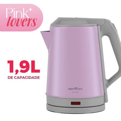 Chaleira Elétrica Rosa Britânia 1,9L Inox BCH12RS 127V