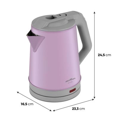 Chaleira Elétrica Rosa Britânia 1,9L Inox BCH12RS 127V