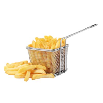 Cestinha Inox Fritas Fritura Servir Petiscos Bar Restaurante