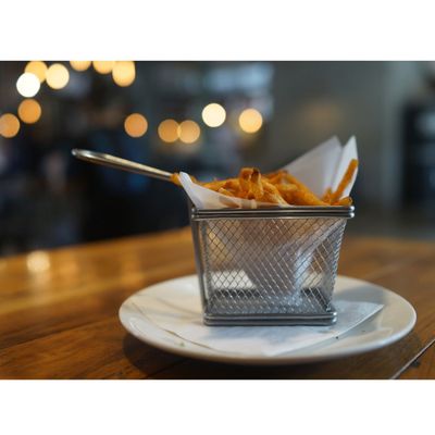 Cestinha Inox Fritas Fritura Servir Petiscos Bar Restaurante