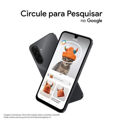Celular Samsung Galaxy A17 4G Tela 6.7" 256GB Super AMOLED Câmera Tripla 50MP Cinza
