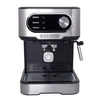 Cafeteira Espresso Black+Decker CE1100G Gourmand Gris 1100W Multifunções 1,5L Inox