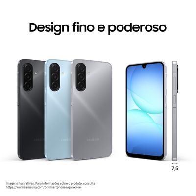 Celular Samsung Galaxy A17 4G Tela 6.7" 256GB Super AMOLED Câmera Tripla 50MP Cinza