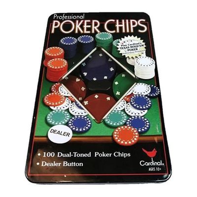 Kit 100 Ficha Poker Profissional Poker Chips + Ficha Dealer