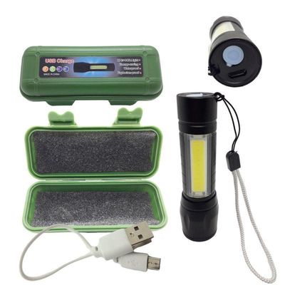 Lanterna Mini Led Recarregável Usb Zoom Forte