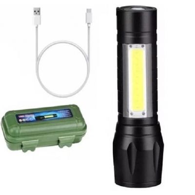 Mini Lanterna Tática Led Usb Recarregável