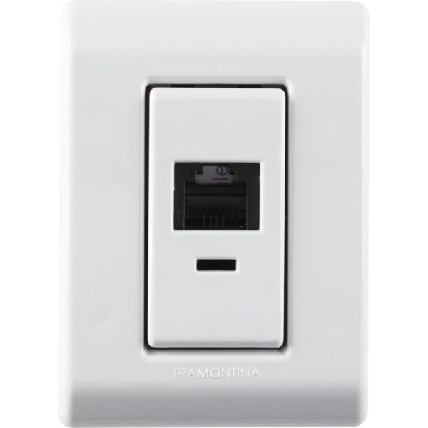 Caixa de Sobrepor com 1 Tomada RJ45 Cat.6 Tramontina LizFlex Branca