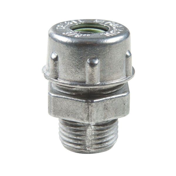 Conector prensa-cabo 3/4" em alumínio - bucha na cor verde