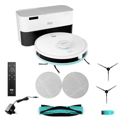 Robô Aspirador de Pó WAP ROBOT W4000 48W Navegação 360° Branco branco / 220
