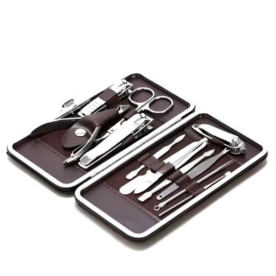 Kit Manicure Completo Portátil – Aço Inox, Estojo Compacto e Ferramentas Profissionais