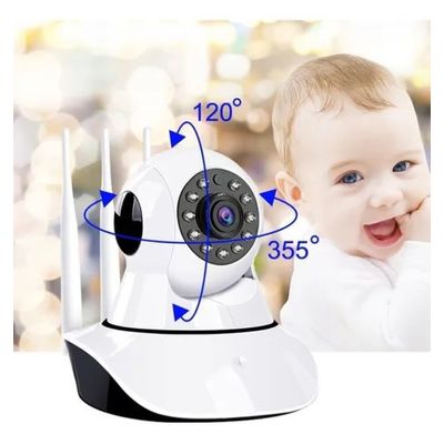 Câmera Ip 3 Antenas Wifi Wireless 3 Geração Visão Noturna e Alerta de Movimento