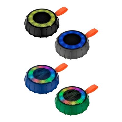 Mini Caixa de Som Resistente à Água Portátil com Alça Cor:Preto