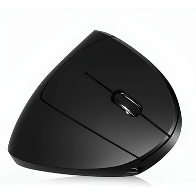 Mouse Vertical Sem Fio Wireless Bluetooth Receptor