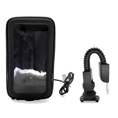 Suporte Capa Case Protetora com Carregador Celular - Fixação Segura 360° para Bicicleta e Moto