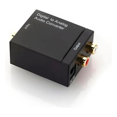 Conversor Óptico Coaxial Digital Áudio RCA Analógico - Áudio Estéreo de Alta Fidelidade