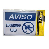 Placa De Sinalização Acesso 15x20cm Aviso Economizw água