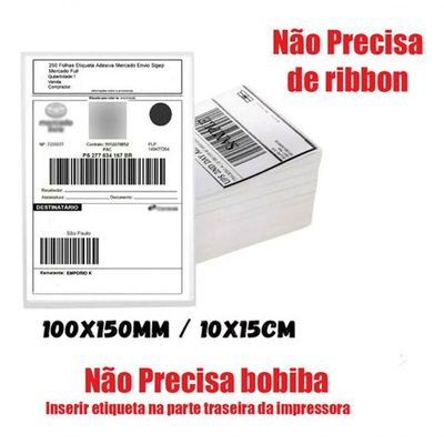 Uni. Etiqueta 10x15 Térmica Zebra Elgin