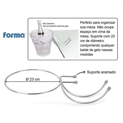 Suporte Para Pendurar Balde De Gelo Em Mesas Bancadas Festa Aramado Economiza Espaço