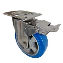 Rodízio Inox 8x2 Pu Elástico C-freio Capacidade 700kg