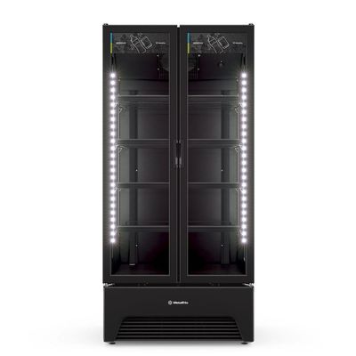Refrigerador Expositor Vertical Bebidas Duas Portas Vidro 691l Vb70ah All Black 220v - Metalfrio