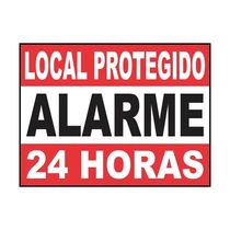 Placa De Aluminio " Protegido Alarme" 13x18