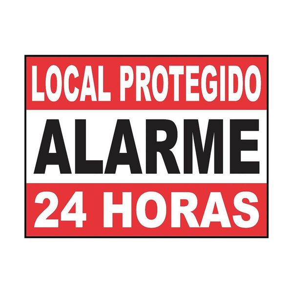 Placa De Aluminio " Protegido Alarme" 13x18