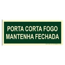 Placa M3 Porta Corta Fogo Matenha Fechada