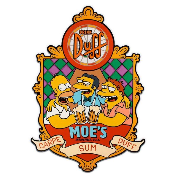 Placa Decorativa Cerveja Simpson Duff Recorte 44x28 Cm