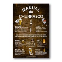 Placa Decorativa Manual Do Churrasco Mdf 30x40 Cm