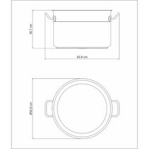 Panela Caldeirão Tramontina Professional Aço Inox Fundo Triplo Sem Tampa 50cm 58l Tramontina