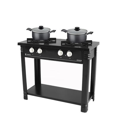 Fogão Industrial 2 Bocas Bravo Preto Venâncio + 2 Caçarolas Tramontina Turim